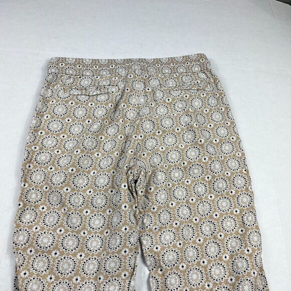 Ann Taylor Linen Blend Straight Leg Pants Boho Geometric Print Lightweight Small - Picture 11 of 12